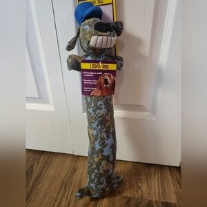 Multipet 18" Loofa Dog Toy, Blue/Green Camo